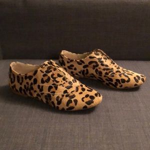 Leopard Hair on Hide Slip on Oxfords